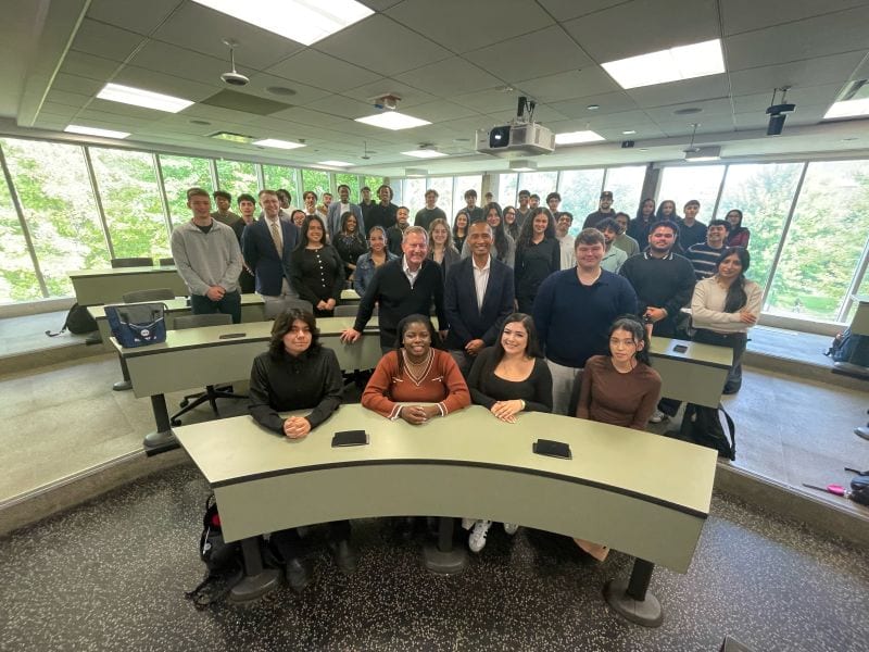 A UIC business class with visiting executives